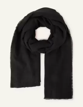 Image of Accessorize Womens Black Grace Super-Soft Blanket Scarf, Size: 100x180cm
