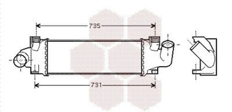 Image of VAN WEZEL Intercooler VAN WEZEL 18004366
