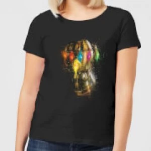 Image of Avengers Endgame Infinity Gauntlet Warlord Womens T-Shirt - Black