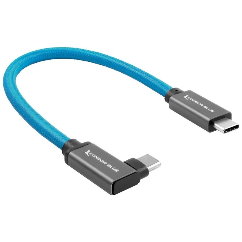 Image of Kondor Blue USB 3.1 Gen 2 Type-C to USB Type-C Right Angle Cable