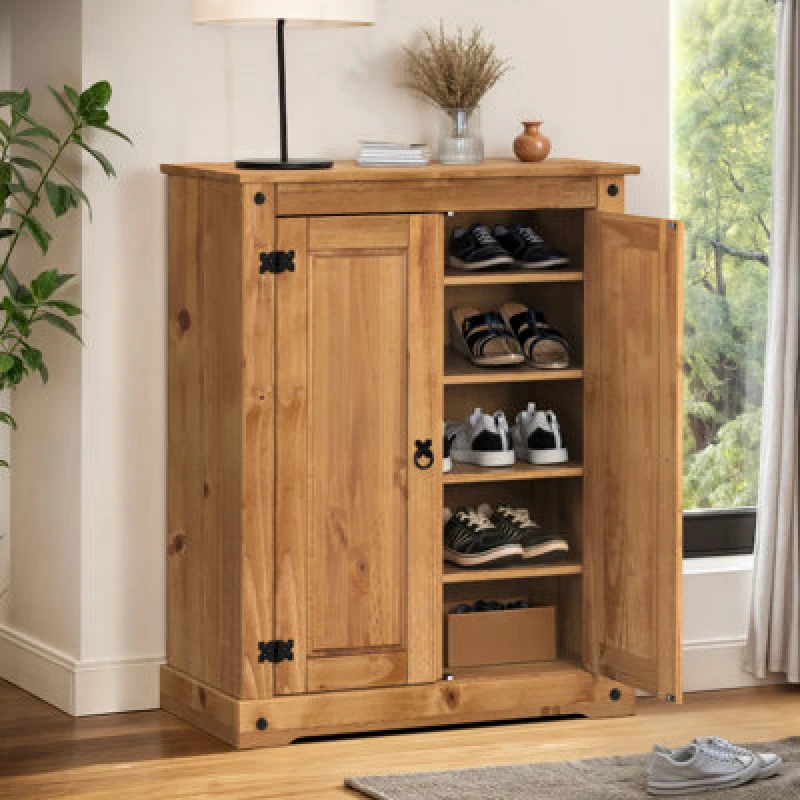Image of Mercers Furniture Corona 2 Door Shoe Cupboard Antique Wax