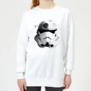 Image of Star Wars Command Stromtrooper Death Star Womens Sweatshirt - White - 3XL