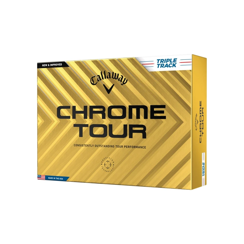 Image of Callaway Mens Chrome Tour Triple Track Golf Balls Triple Track male One Size
