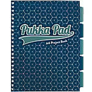 Pukka Pad Project Book Glee A4 Ruled Blue Perforated 200 Sheets