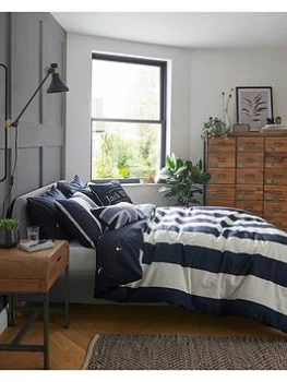 image of Jack Wills Heritage 100% Cotton Stripe Duvet Set - Sb