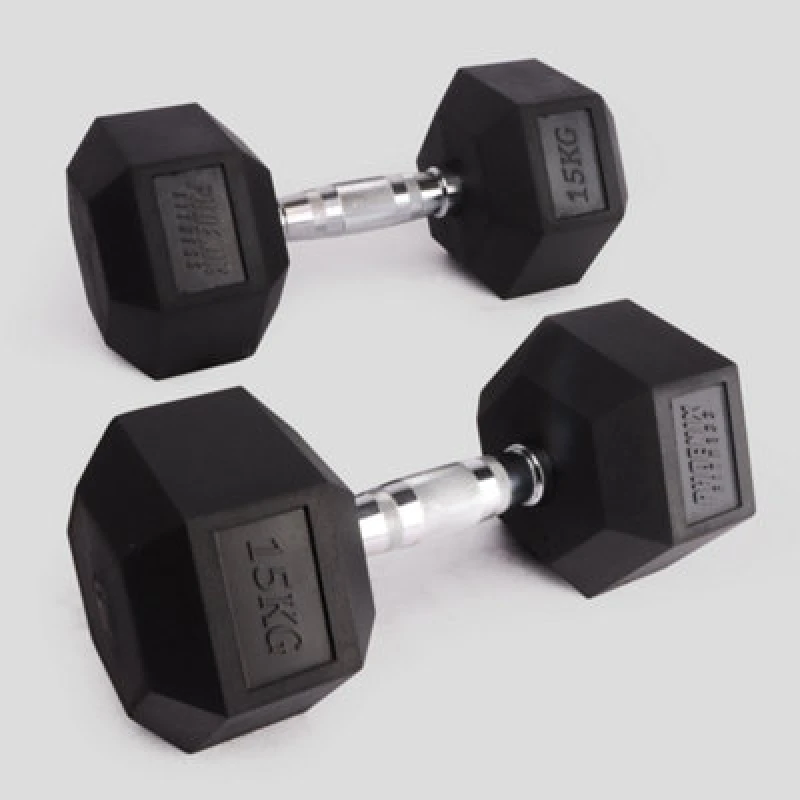 Image of Phoenix Fitness 15Kg Hexagonal Dumbbell Pair For Home Strength Training