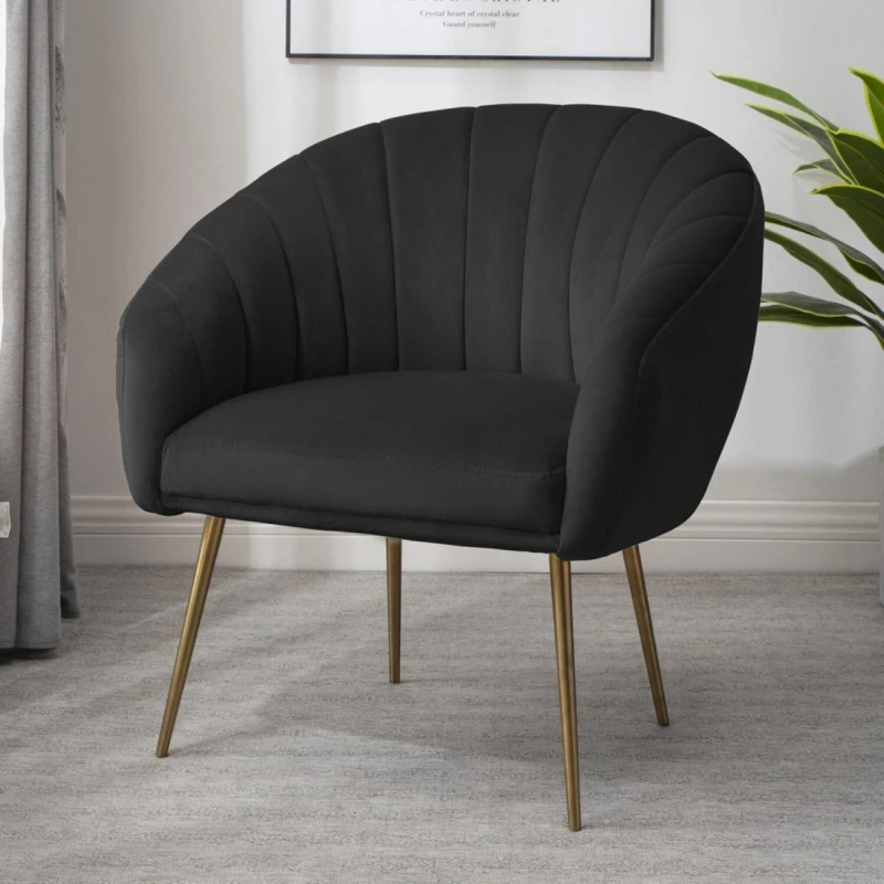 Image of Artemis Home Helena Accent Chair in Black Size: Armchair Black Unisex Armchair