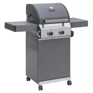 Image of Grillstream Classic 2 Burner Hybrid Gas BBQ - Matt Grey