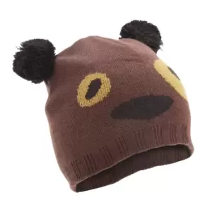 Image of FLOSO Childrens/Kids Unisex Animal Design Winter Beanie Hat (Tiger, Panda, Bear, Dog) (One Size) (Dog)