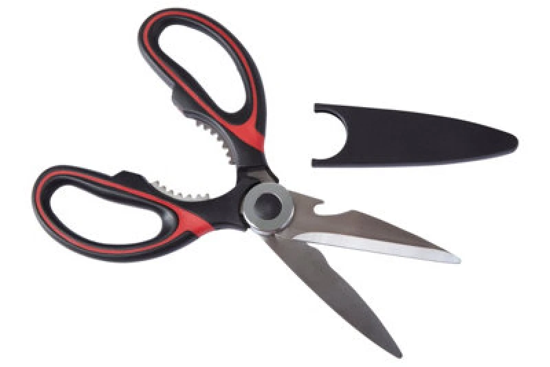 Image of Interiors by Premier Multipurpose Scissors, Eronomic Sharp Blades Scissors, Comfortable Stainless Steel Scissors Red