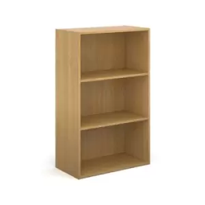 Image of Contract bookcase 1230mm high with 2 shelves - oak