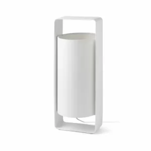 Image of Lula 1 Light Large Table Lamp White with Shade, E27