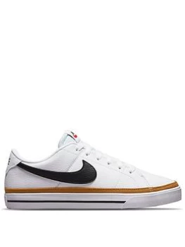 Image of Nike Court Legacy - White/Black/Orange, White/Black/Orange, Size 3, Women