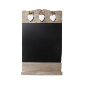 image of Sass & Belle Chalkboard with 3 Wooden Hearts