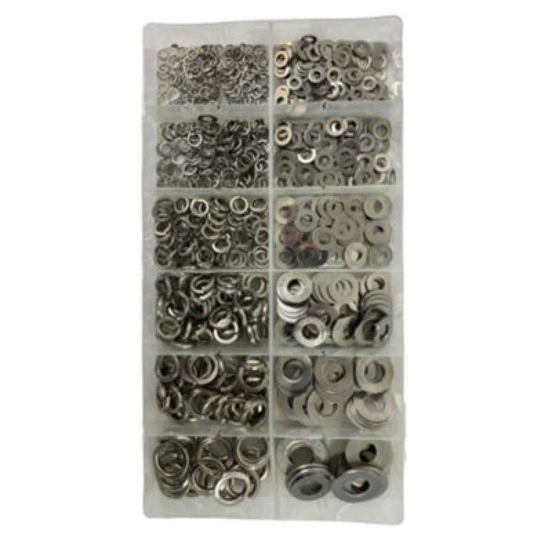 Image of Toolzone 790 Piece Flat & Spring Washers Stainless Steel KDPHW025