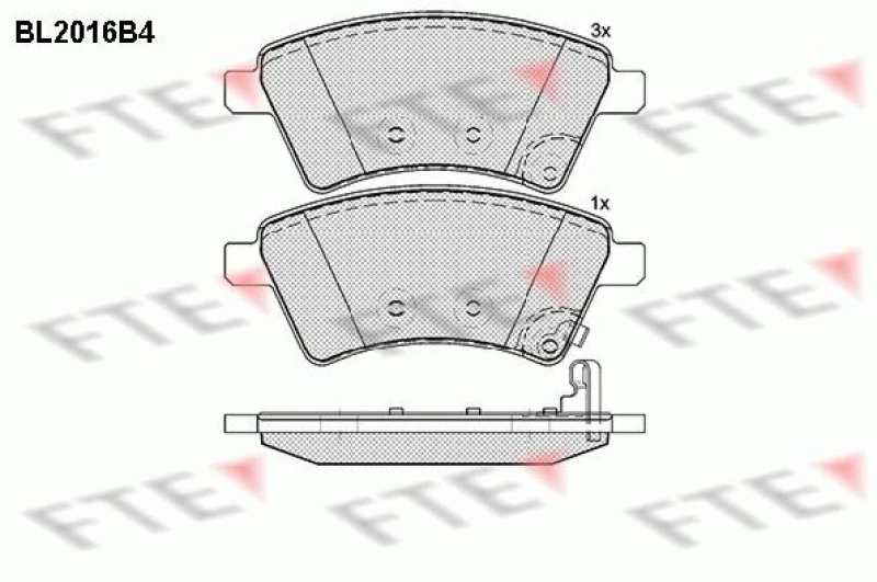 Image of Brake pad set FTE 9010603