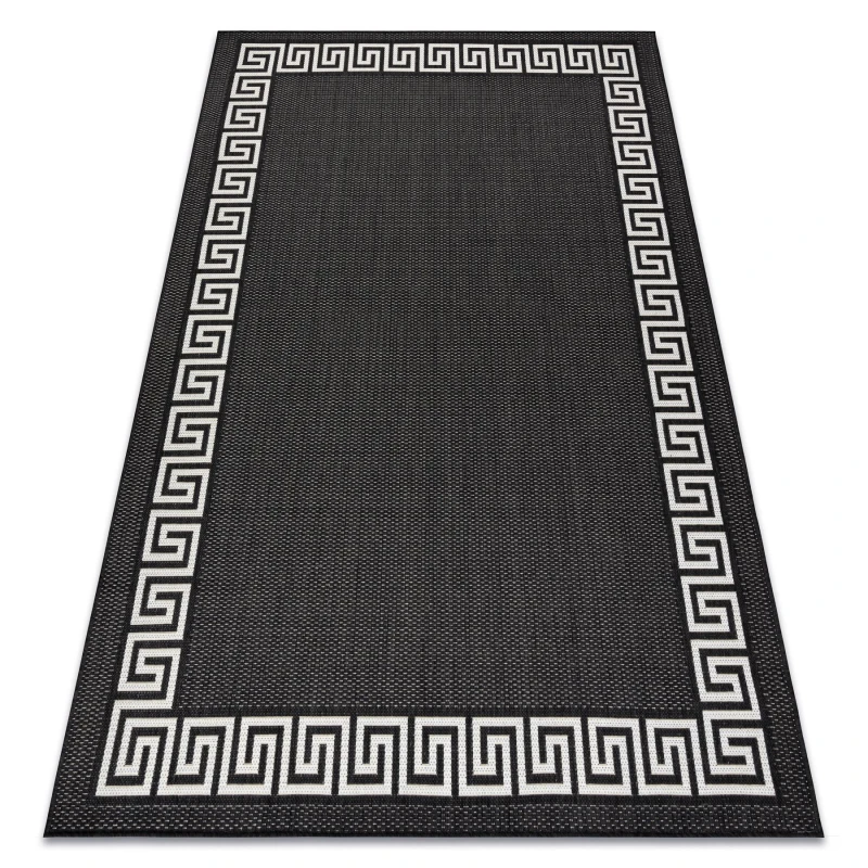 Image of RugsX Flat Rug in Black Size: 120cm x 170cm Black Unisex 120cm x 170 cm