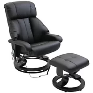 Image of HOMCOM Recliner Massage Chair W/Foot Stool-Black