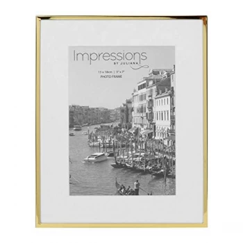Image of 5" x 7" - Impressions Brass Plated Photo Frame