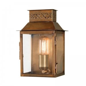 Image of 1 Light Outdoor Wall Lantern Light Brass IP44, E27