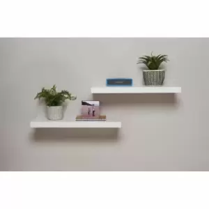 image of Greenhurst 2Pk 40Cm Floating Shelves White