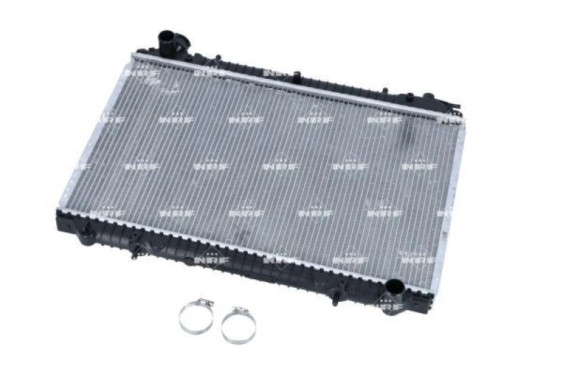 Image of NRF 519534 Engine radiator EASY FIT Brazed cooling fins, Aluminium, with mounting parts Aluminium Radiator,engine cooling (470)