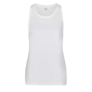 Image of AWDis Just Cool Womens/Ladies Girlie Smooth Sports Sleeveless Vest (XL) (Arctic White)