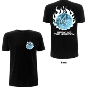 Image of Bring Me The Horizon - Globe Unisex Large T-Shirt - Black