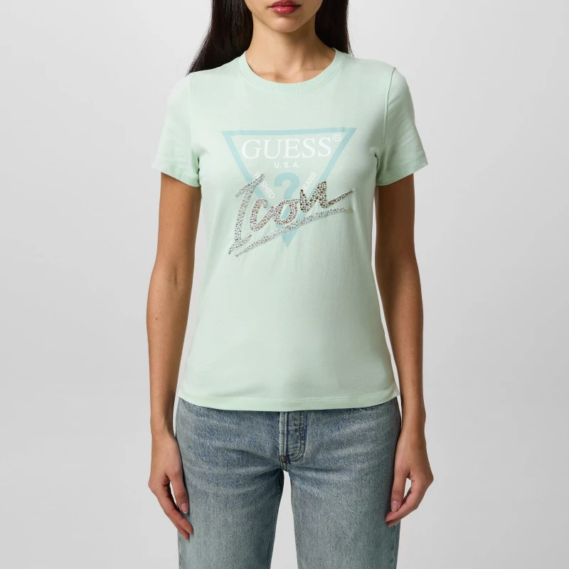 Image of Guess Icon T-Shirt - Green Green 8