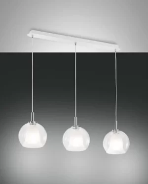 image of Bretagna Straight Bar Pendant Ceiling Light Transparent Glass, E27