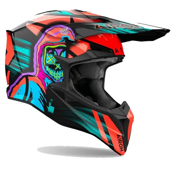 Image of Airoh Wraaap Cyber Orange Offroad Helmet Size XS