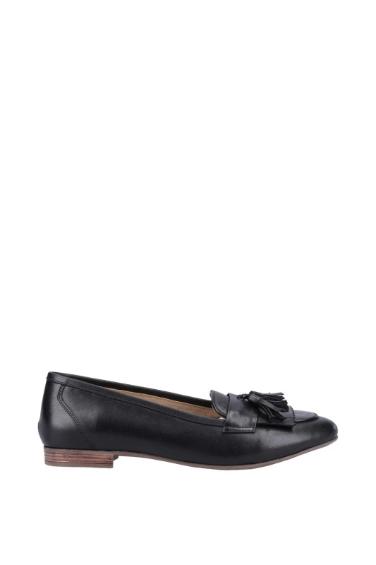 Image of Hush Puppies Womens Marissa Tassel Comgy Leather Loafers UK Size 4 (EU 37) Black HUS817-BLACK-4