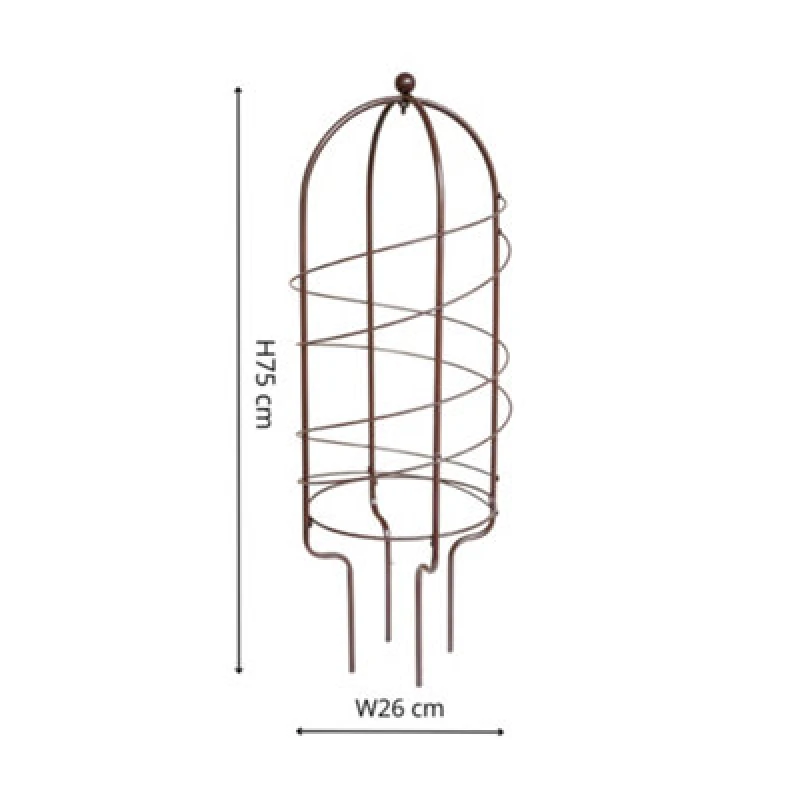 Image of Ivyline Outdoor Pot Plant Support Bronze H75cm D26cm Bronze