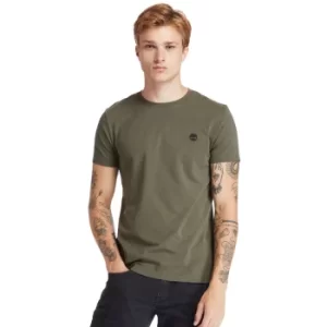 Timberland Dunstan River Crew Tee For Men In Dark Green Dark Green, Size S