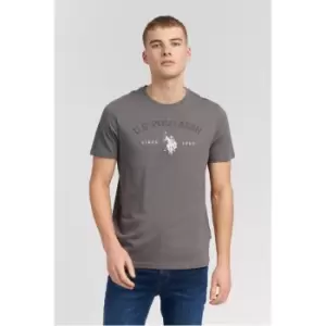 image of US Polo Assn US Polo Assn Graphic T-Shirt Mens - Grey