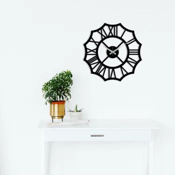 image of Metal Wall Clock 23 - Black Decorative Metal Wall Clock