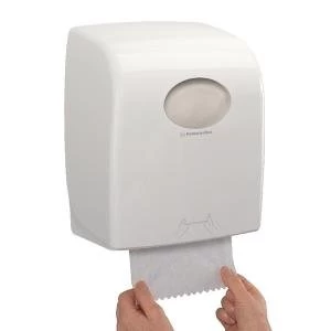 image of Aquarius Slimroll Rolled Hand Towel Dispenser White 7955