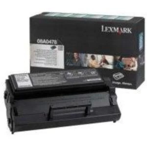 image of Lexmark 08A0478 Black Laser Toner Ink Cartridge