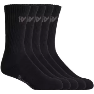 Image of Hard Yakka Mens Crew Five Pack Breathable Work Socks One Size