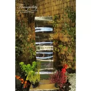 image of Tranquility Water Features - Large Stainless Steel Wave Mains Powered Water Feature