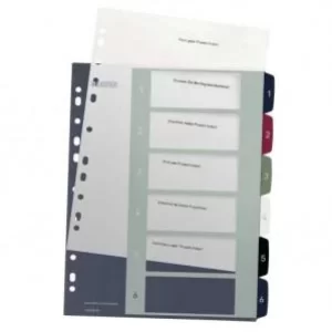 Image of Leitz Style Printable Index, Polypropylene, extra wide 1-6 premium