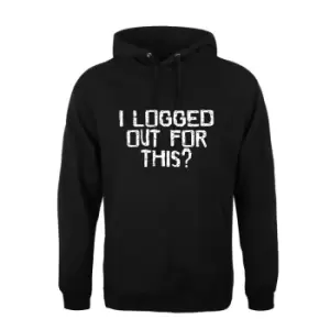 Image of Grindstore Mens I Logged Out For This Hoodie (L) (Black)
