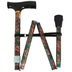 NRS Healthcare Folding Walking Sticks - Green