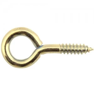 image of Select Hardware Screw Eyes Fine Electro Brass 30 Pack