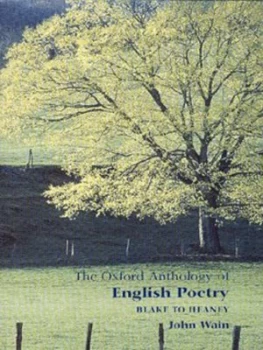 Image of The Oxford Anthology of English Poetry by John Wain Paperback