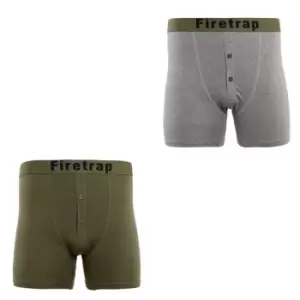 image of Firetrap 2 Pack Boxers - Green