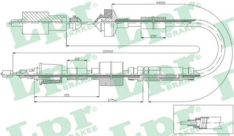 Image of LPR Clutch Cable LPR C0470C