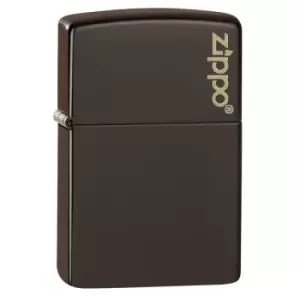 image of Zippo PL49180 Classic Brown Zippo Logo windproof lighter