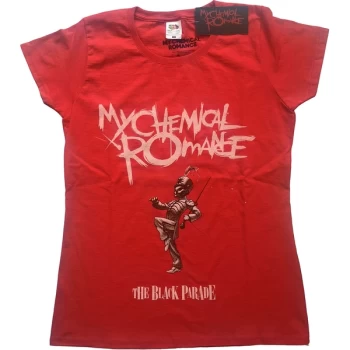 Image of My Chemical Romance - The Black Parade Cover Womens Large T-Shirt - Red
