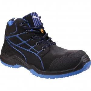 Image of Puma Mens Safety Krypton Safety Boots Blue Size 10.5